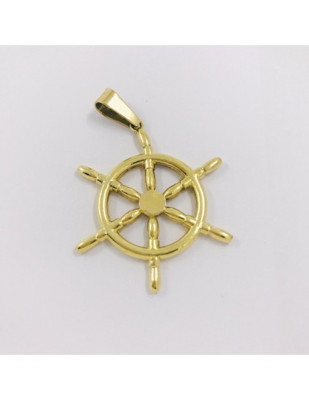 Colgante TimÃ³n marinero en oro 18kt