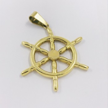 Colgante TimÃ³n marinero en oro 18kt 2