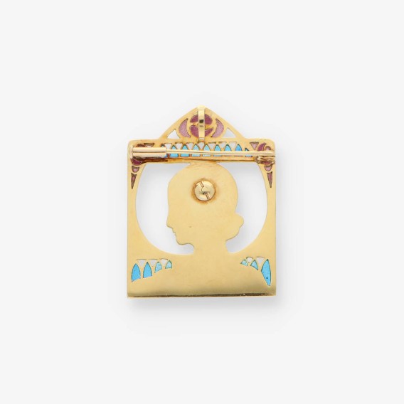 Colgante modernista en oro 18kt