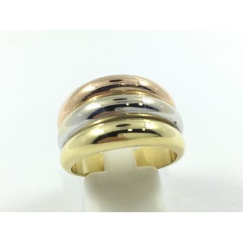 Anillo de oro tricolor