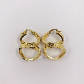 Pendientes en oro 18kt en forma de 8.