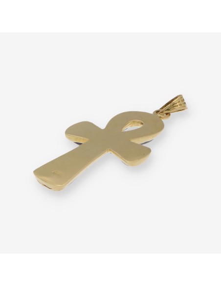 Colgante cruz de la vida en oro 18kt