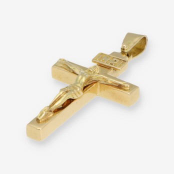 Colgante cruz en oro 18kt 2