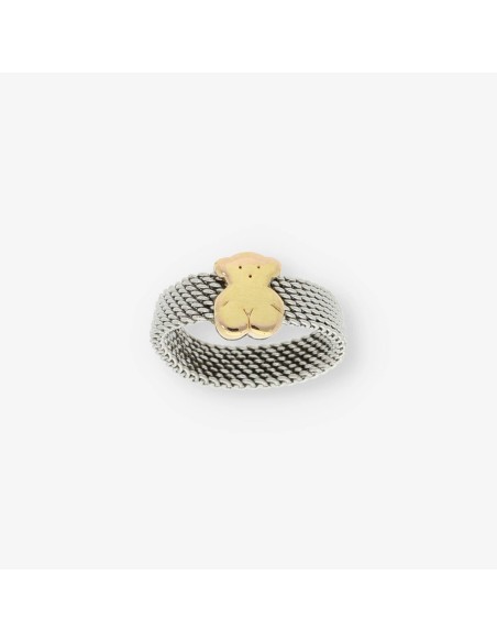 Anillo Tous en acero y oro 18kt