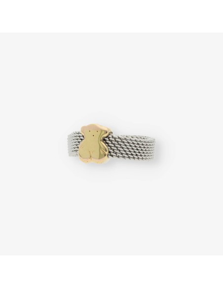 Anillo Tous en acero y oro 18kt