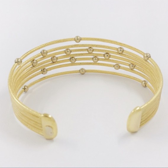 Pulsera rÃ­gida en oro 18kt