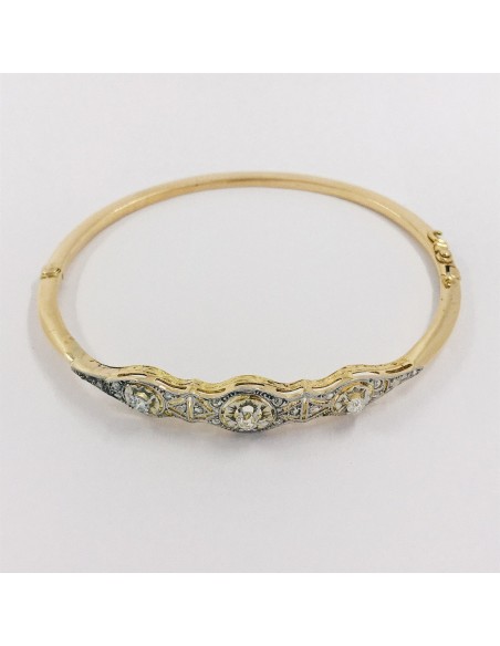 Pulsera vintage en oro 18kt con brillantes