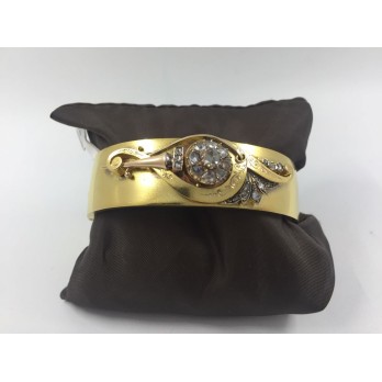 Pulsera esclava en oro y diamantes