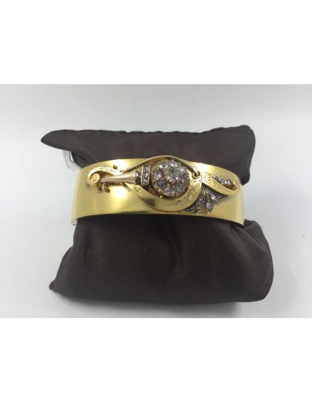 Pulsera esclava en oro y diamantes