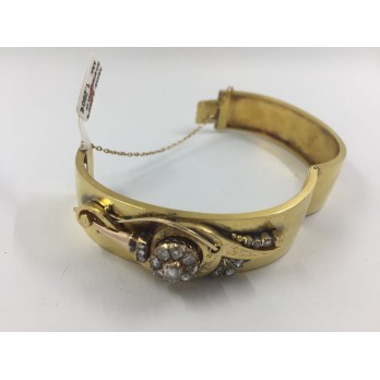 Pulsera esclava en oro y diamantes 2