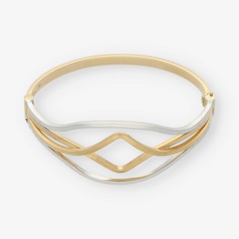 Pulsera esclava en oro bicolor 18kt