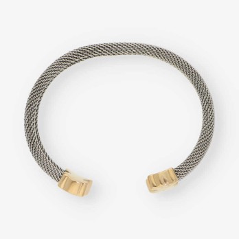 Pulsera esclava Tous en acero y oro 2