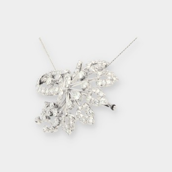 Collar Broche en oro blanco 18kt con brillantes 2