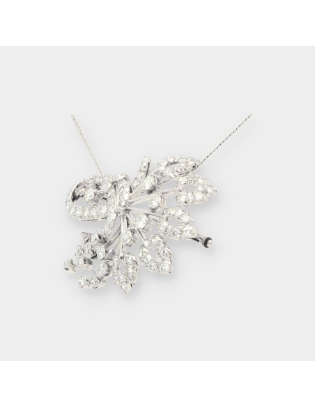 Collar Broche en oro blanco 18kt con brillantes