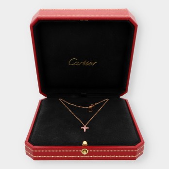 Collar Cartier en oro amarillo 18kt con zafiro rosa 2