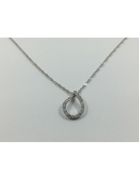 Colgante en oro blanco y brillantes