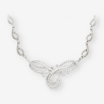 Gargantilla en oro blanco 18kt y brillantes 2