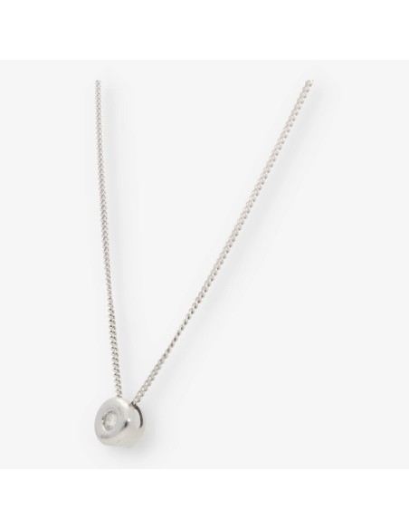 Collar en oro blanco 18kt con brillante