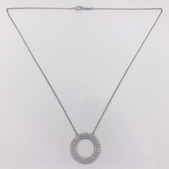 Gargantilla Tiffany en oro blanco 18kt con brillantes