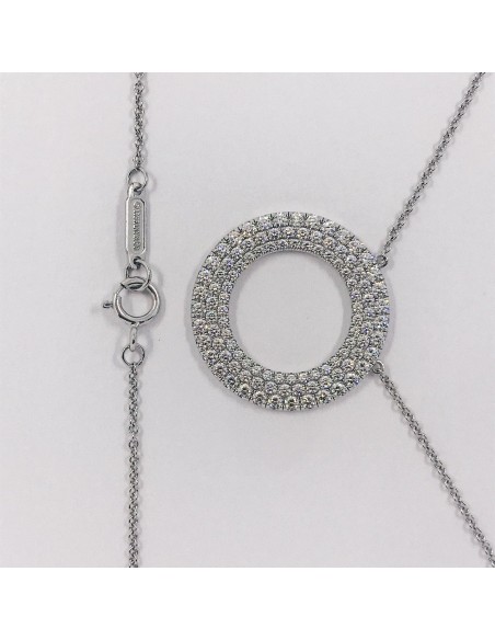 Gargantilla Tiffany en oro blanco 18kt con brillantes