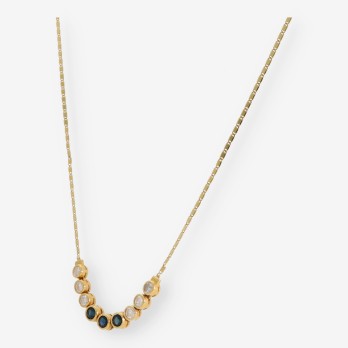 Gargantilla en oro bicolor 18kt con brillantes 2