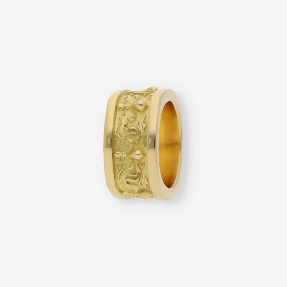 Anillo ancho macizo en oro 18kt