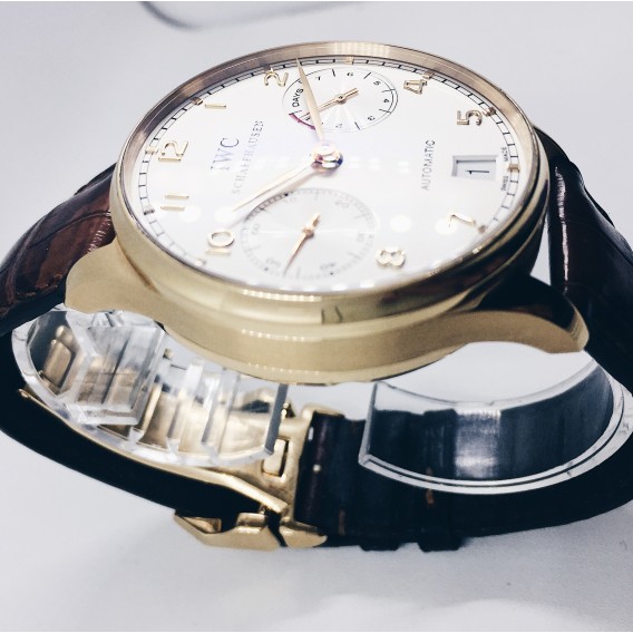 IWC Schaffhausen PortuguÃ©s automatic 7 days oro rosa