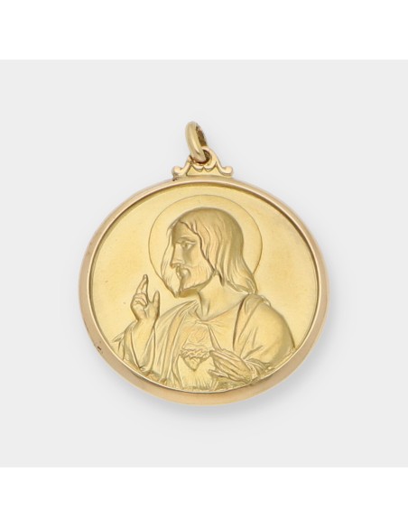 Medalla en oro 18kt con doble imagen