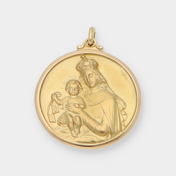 Medalla en oro 18kt con doble imagen