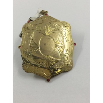 Colgante de la Virge y el NiÃ±o en oro, marfil y esmaltes 2