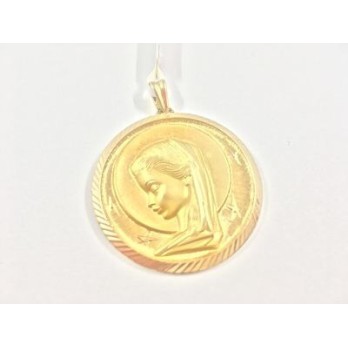 Medalla en oro con imagen de busto de niÃ±a