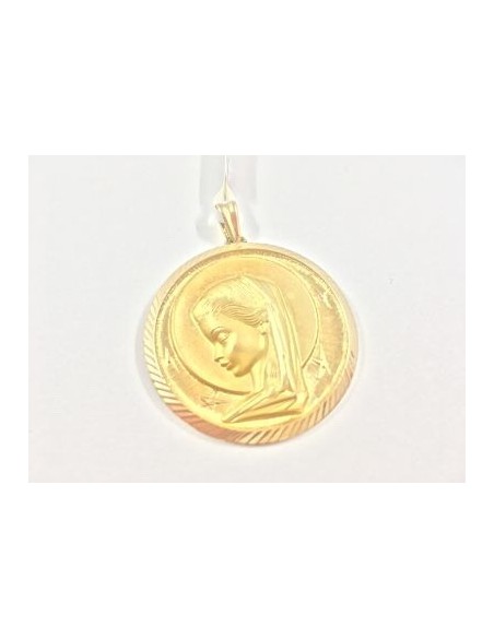 Medalla en oro con imagen de busto de niÃ±a