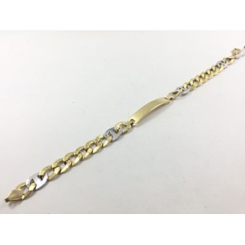 Pulsera no me olvides en oro blanco y amarillo