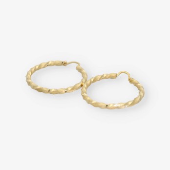 Pendientes aro en oro 18kt 2