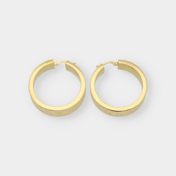 Pendientes aro en oro 18kt
