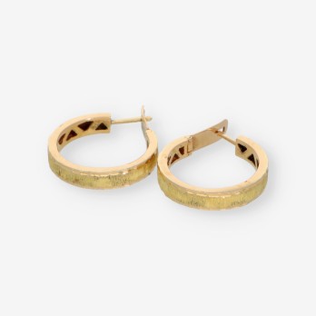Pendientes aro en oro 18kt 2