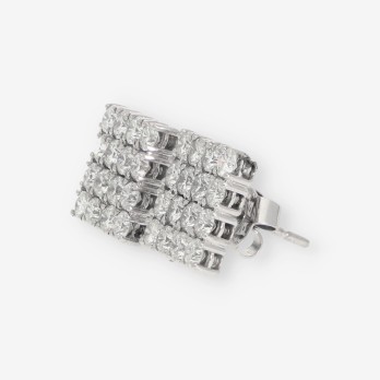 Pendientes en oro blanco 18kt con brillantes. 2