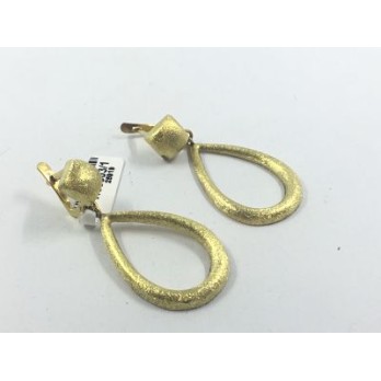 Pendientes de oro mate