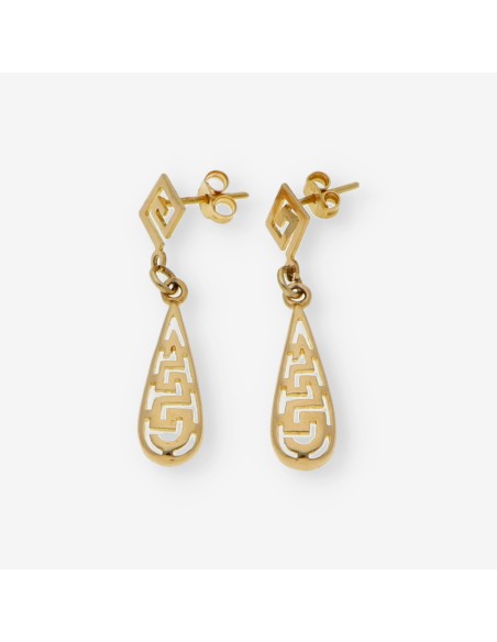 Pendientes largos en oro 18kt