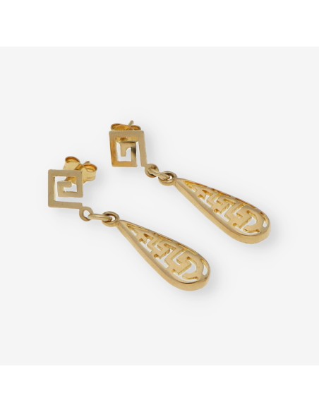Pendientes largos en oro 18kt