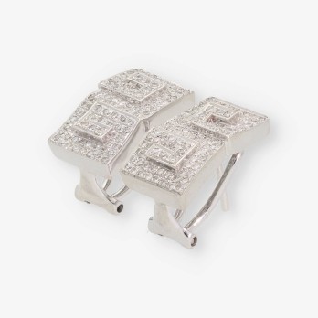 Pendientes en oro blanco 18kt con brillantes 2