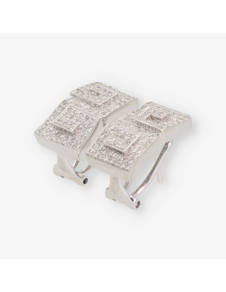 Pendientes en oro blanco 18kt con brillantes