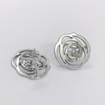 Pendientes Tous en oro blanco 18kt con brillantes 2