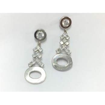 Pendientes de oro y circonitas