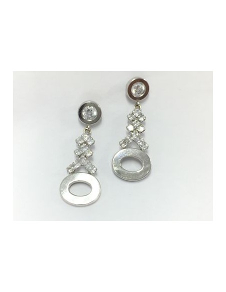 Pendientes de oro y circonitas