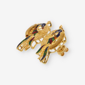 Pendiente en oro y esmalte 2