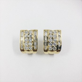 Pendientes de oro y diamantes