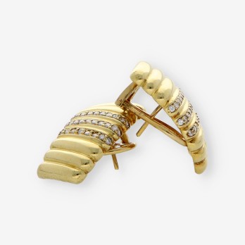 Pendientes en oro 18kt con Brillantes 2