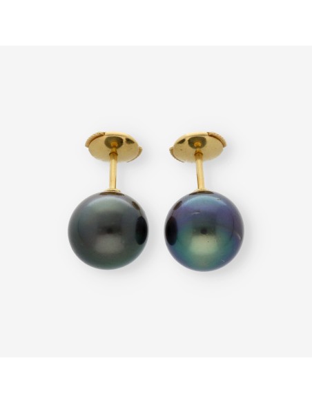 Pendientes de oro 18kt y perlas
