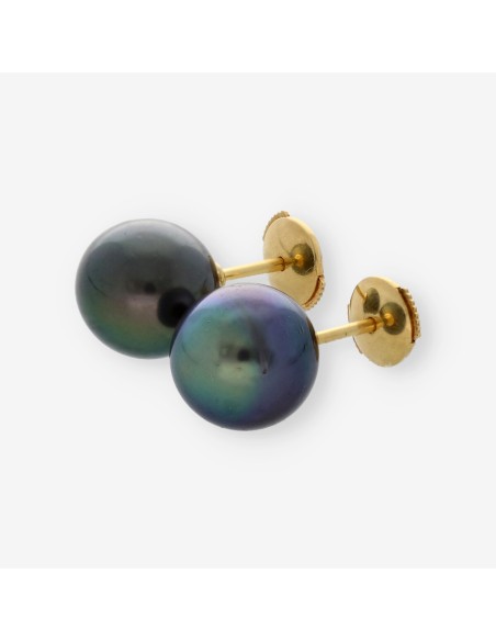 Pendientes de oro 18kt y perlas